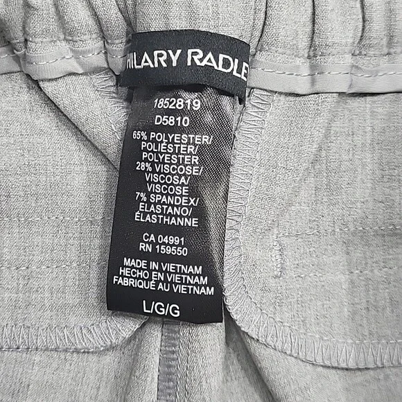 Hilary Radley Womens Pull On Ankle Pants with Pockets Large Size Heather Gray - Picture 6 of 9